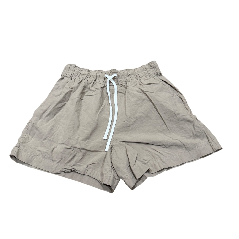 Buck Mason Mainstay Cotton Pull On Shorts Tan Khaki Minimalist Women Medium M